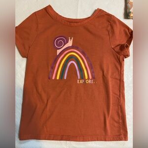 Garanimals Rust Kids' T-Shirt with Snail and Rainbow